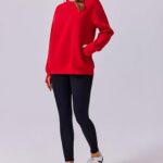 Sweatshirt with Thumbholes Pockets 2024 Fall Outfits 20