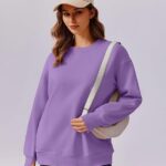 Sweatshirt with Thumbholes Pockets 2024 Fall Outfits 21