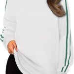 Sweatshirts Lightweight Long Sleeve Shirts Pullover Striped Tops Crewneck Fall Outfits Ideas 06