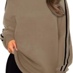 Sweatshirts Lightweight Long Sleeve Shirts Pullover Striped Tops Crewneck Fall Outfits Ideas 10