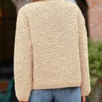 Women Faux Fur Shearling Coat Fuzzy Fleece Button Up Trendy Fall Winter Cropped Jackets Outerwear 03