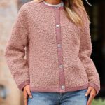 Women Faux Fur Shearling Coat Fuzzy Fleece Button Up Trendy Fall Winter Cropped Jackets Outerwear 07