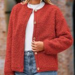 Women Faux Fur Shearling Coat Fuzzy Fleece Button Up Trendy Fall Winter Cropped Jackets Outerwear 13