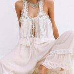 2025 Boho Dream_ The Y2K Lace Tie Front Crop Top for Vacations 10