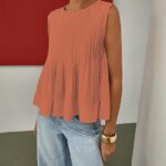 Chic Y2K Babydoll Blouse_ Summer Pleated Peplum Sleeveless Top 07