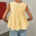 Chic Y2K Babydoll Blouse_ Summer Pleated Peplum Sleeveless Top 17
