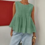 Chic Y2K Babydoll Blouse_ Summer Pleated Peplum Sleeveless Top 19