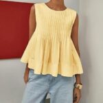 Chic Y2K Babydoll Blouse_ Summer Pleated Peplum Sleeveless Top 20