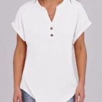 Embrace Effortless Summer Style with 2025’s Trending Flowy Henley Tops 03