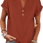 Embrace Effortless Summer Style with 2025’s Trending Flowy Henley Tops 10