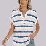 Embrace Effortless Summer Style with 2025’s Trending Flowy Henley Tops 18