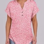 Embrace Effortless Summer Style with 2025’s Trending Flowy Henley Tops 29