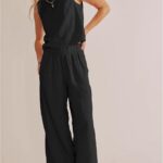 Stay Cool Comfy_ Women Linen Cotton Lounge Pants Palazzo Wide Leg 05