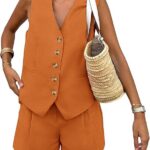 V Neck Waistcoat and Shorts Sets_ The Power Look of the Season 03