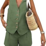V Neck Waistcoat and Shorts Sets_ The Power Look of the Season 10