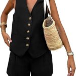 V Neck Waistcoat and Shorts Sets_ The Power Look of the Season 12
