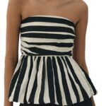Y2K Dream Top_ The Strapless Peplum Tube with Bubble Ruffle Hem 05
