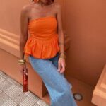 Y2K Dream Top_ The Strapless Peplum Tube with Bubble Ruffle Hem 06