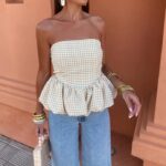 Y2K Dream Top_ The Strapless Peplum Tube with Bubble Ruffle Hem 11