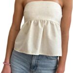 Y2K Dream Top_ The Strapless Peplum Tube with Bubble Ruffle Hem 19