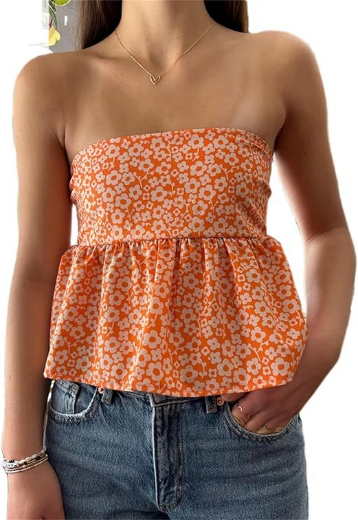 Y2K Dream Top_ The Strapless Peplum Tube with Bubble Ruffle Hem 26